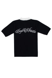 Retro V-Neck Golf T-shirt - Black & White