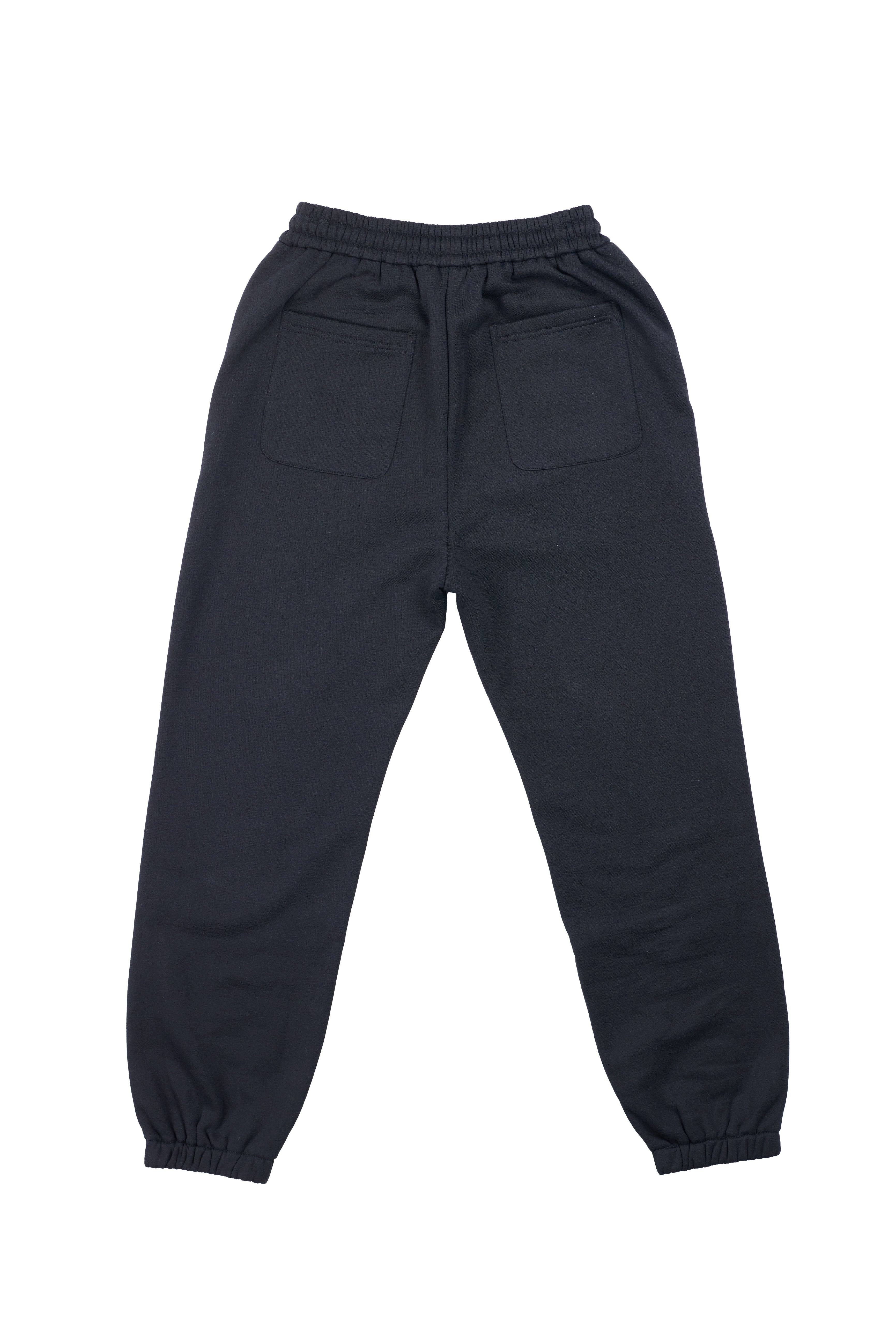Puff Print Tracksuit Pants - Black