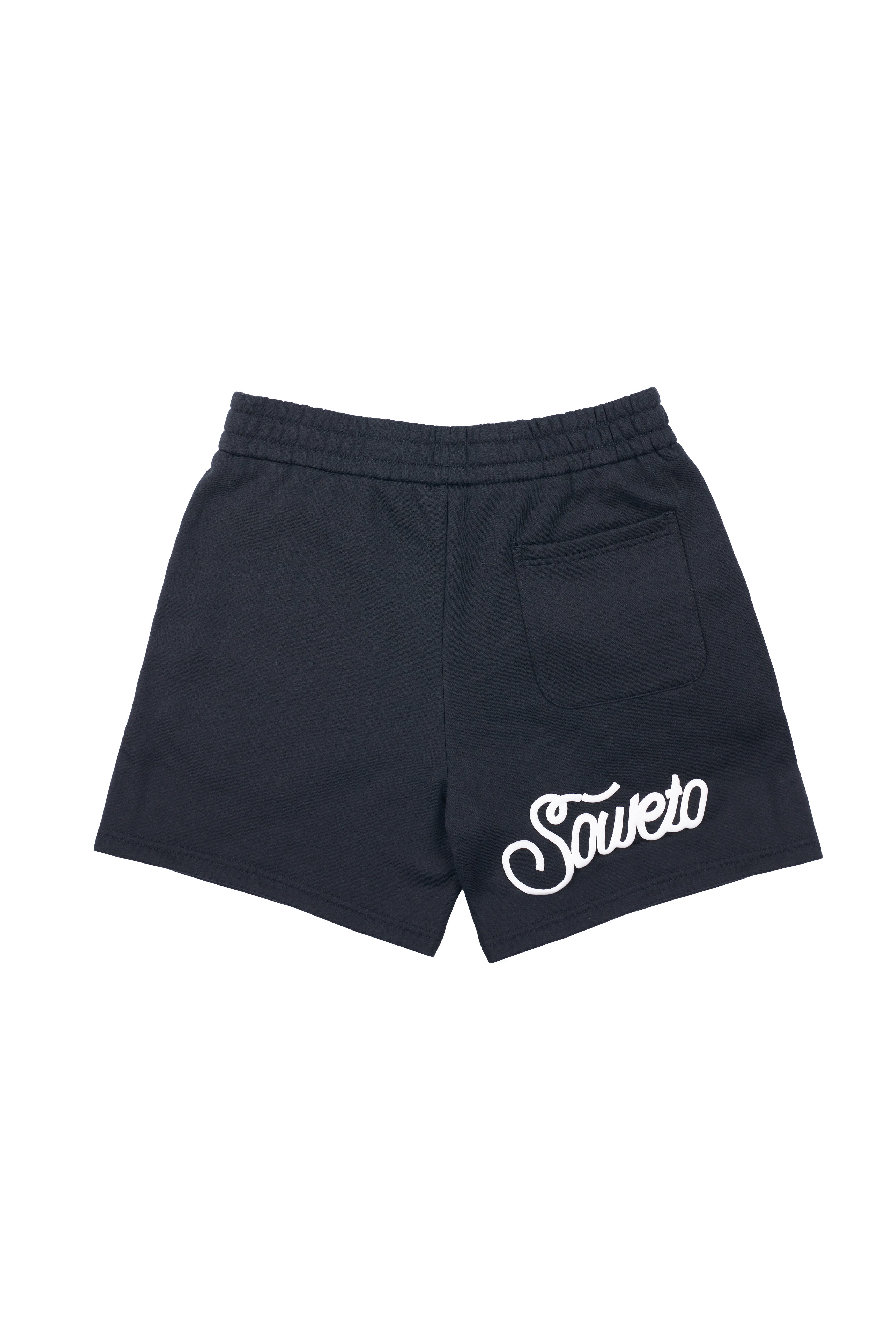 Puff Print Tracksuit Shorts - Black