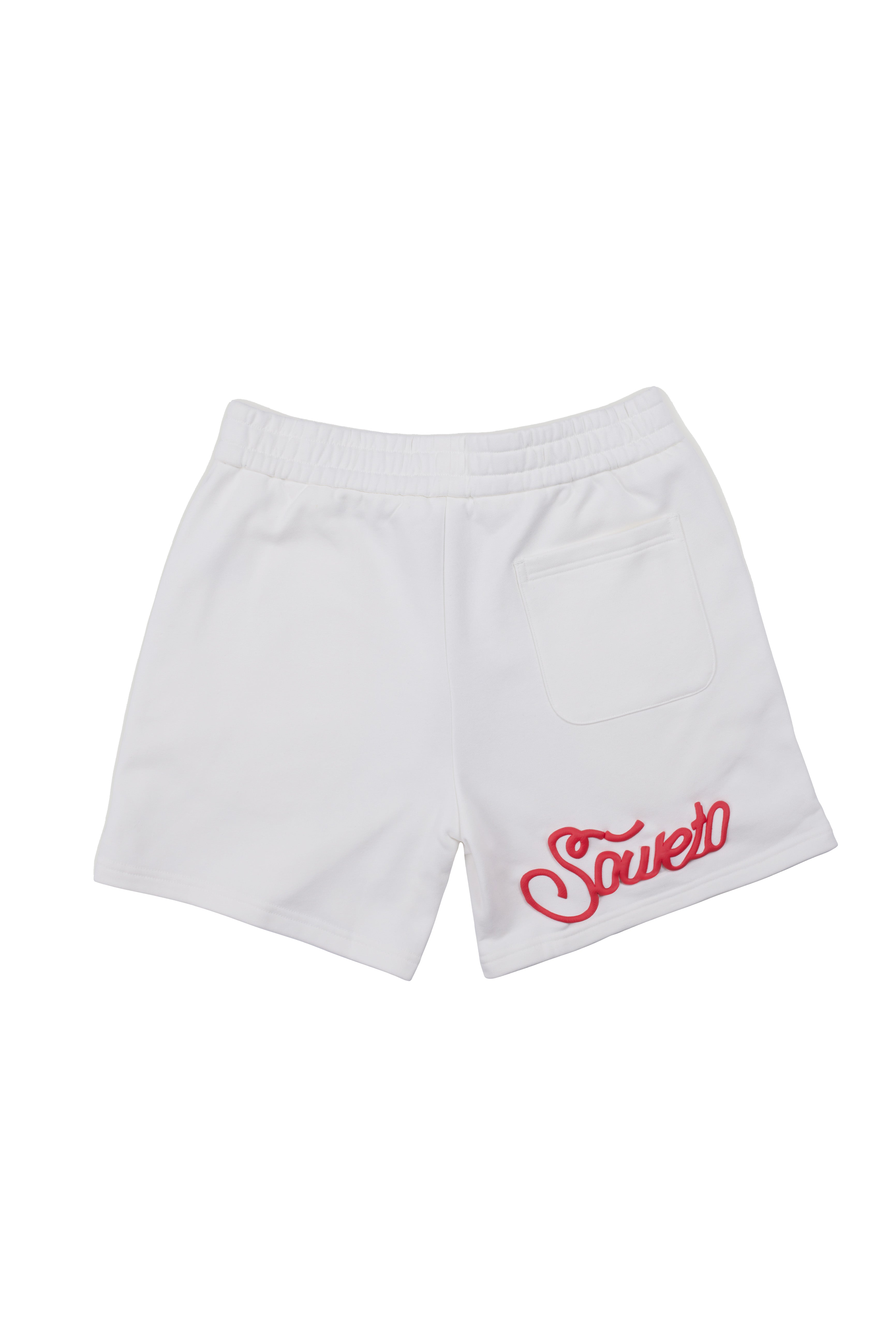 Puff Print Tracksuit Shorts -Off white