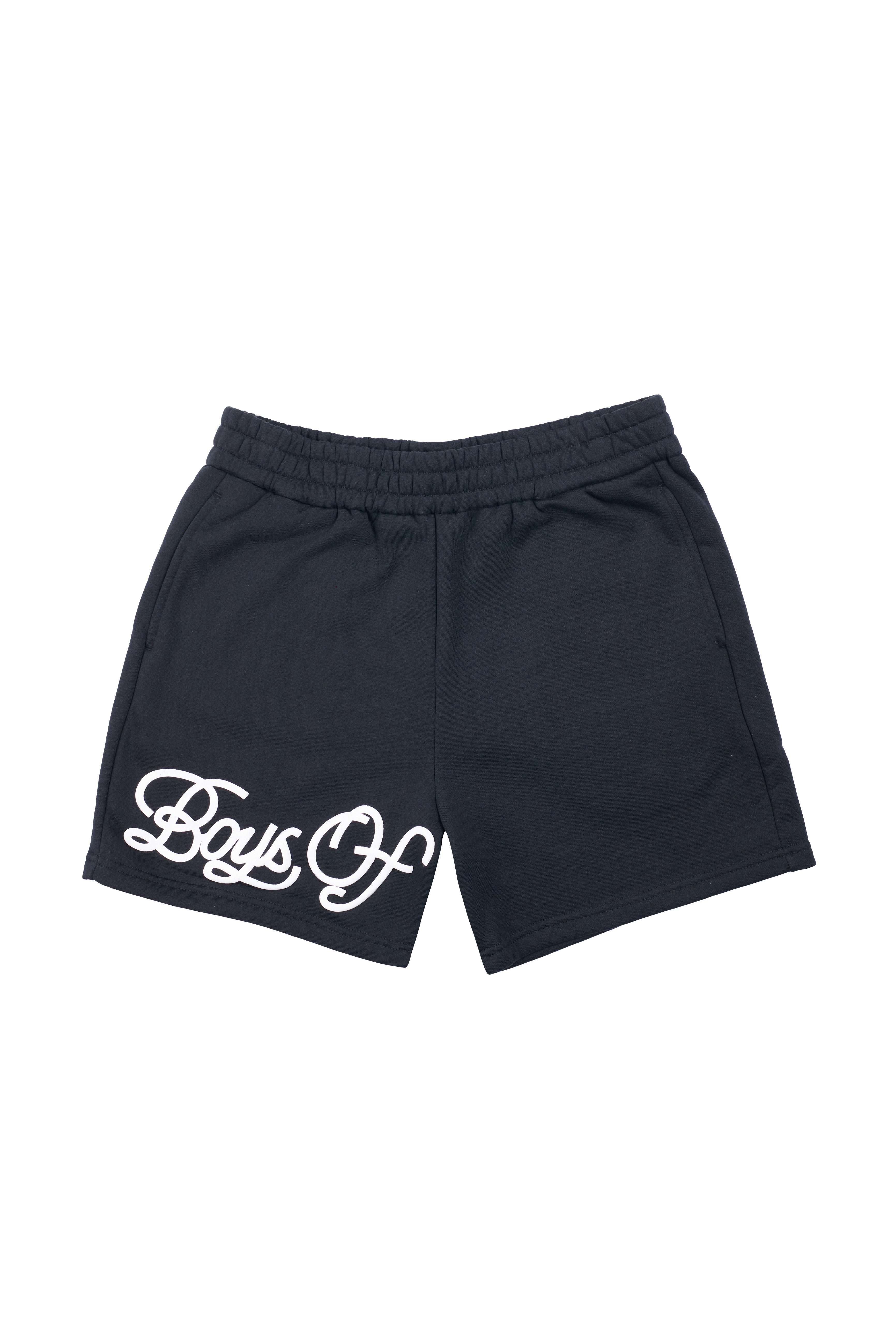 Puff Print Tracksuit Shorts - Black