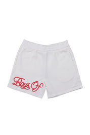 Puff Print Tracksuit Shorts -Off white