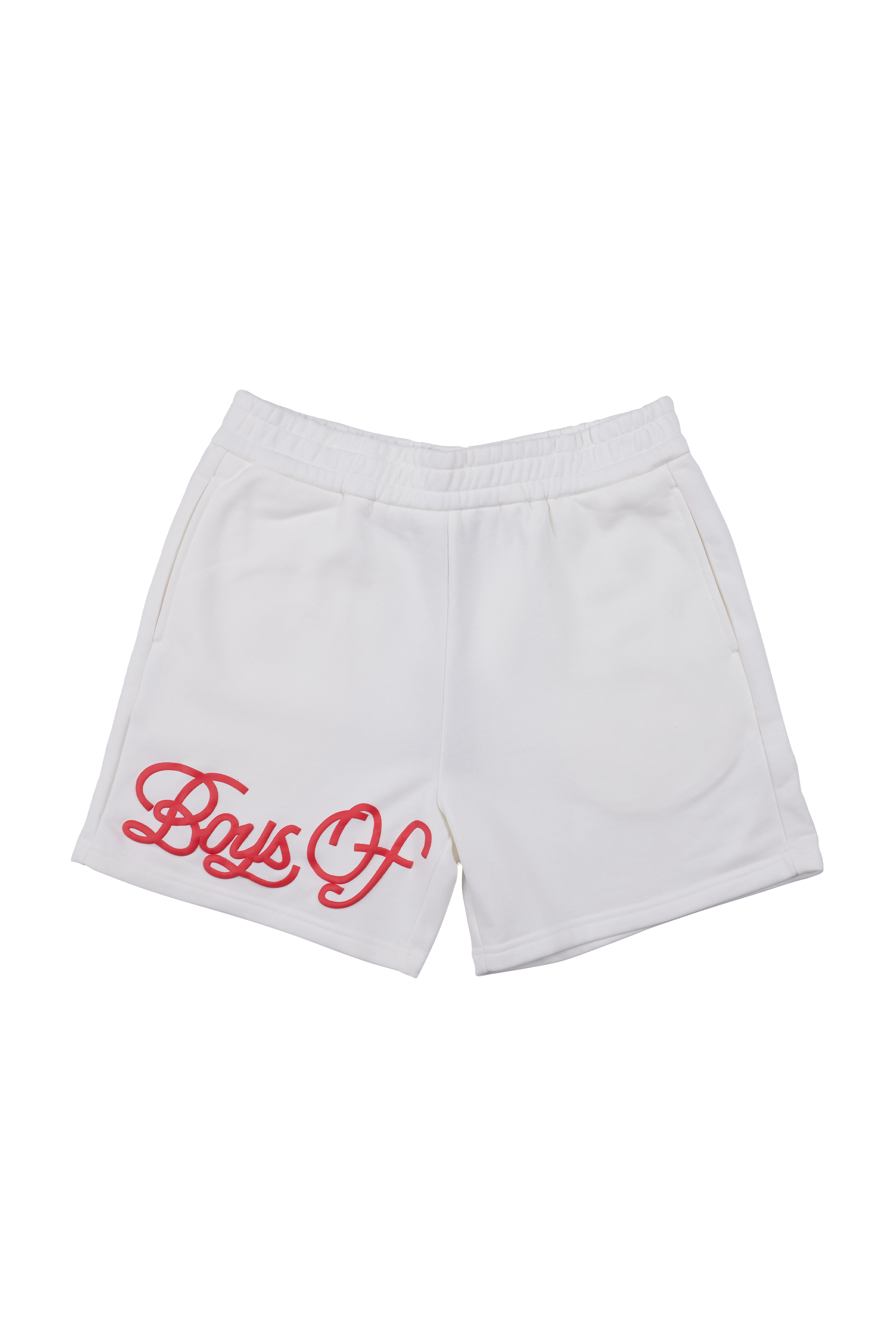 Puff Print Tracksuit Shorts -Off white