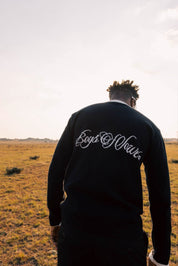 Retro Longsleeve golf shirt - Black & White