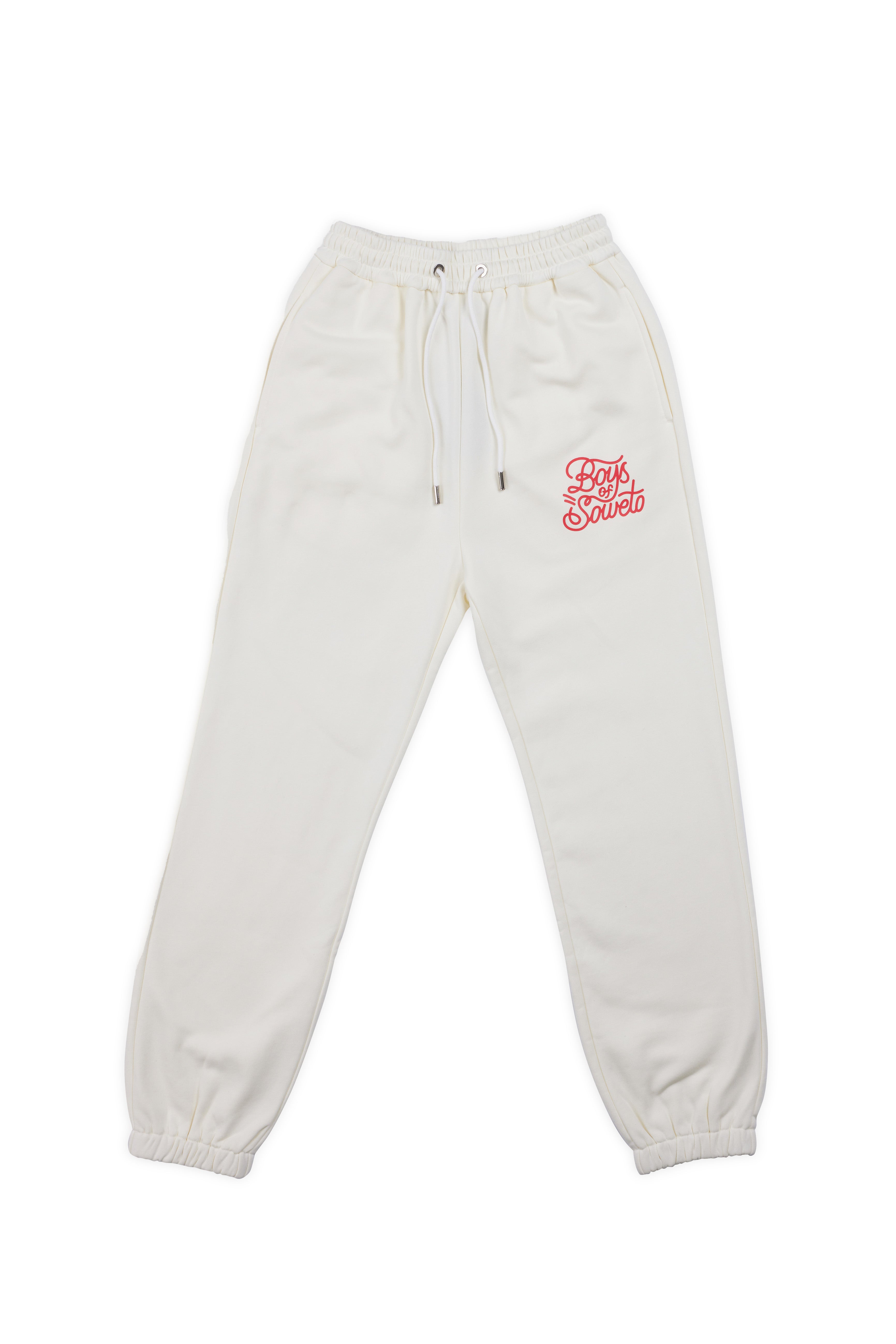 Puff Print Tracksuit Pants - Off White
