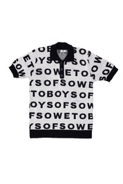 Knit Golf T-shirt - White & Black