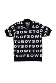 Knit Golf T-shirt - Black & White