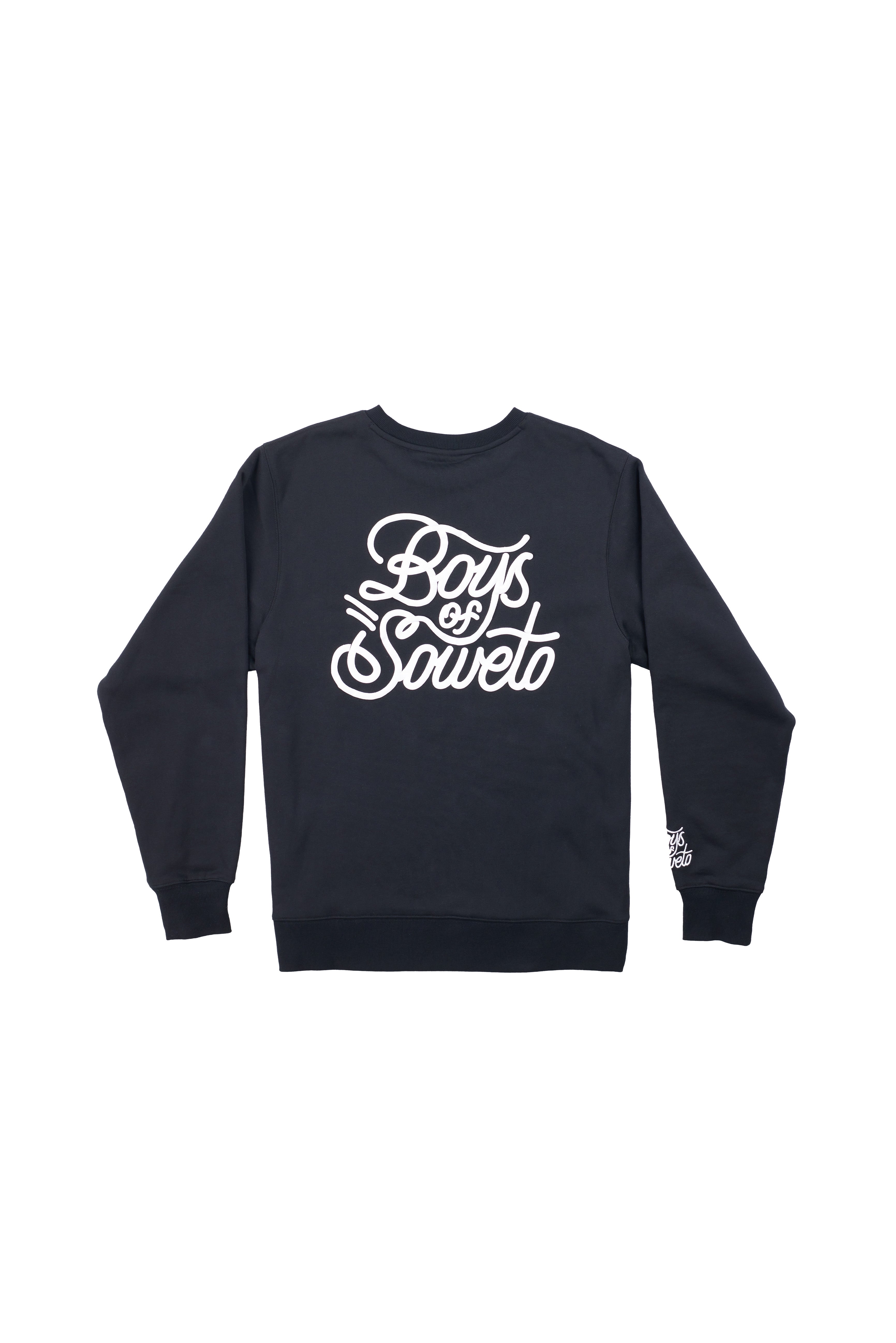 Puff Print Tracksuit Sweater - Black