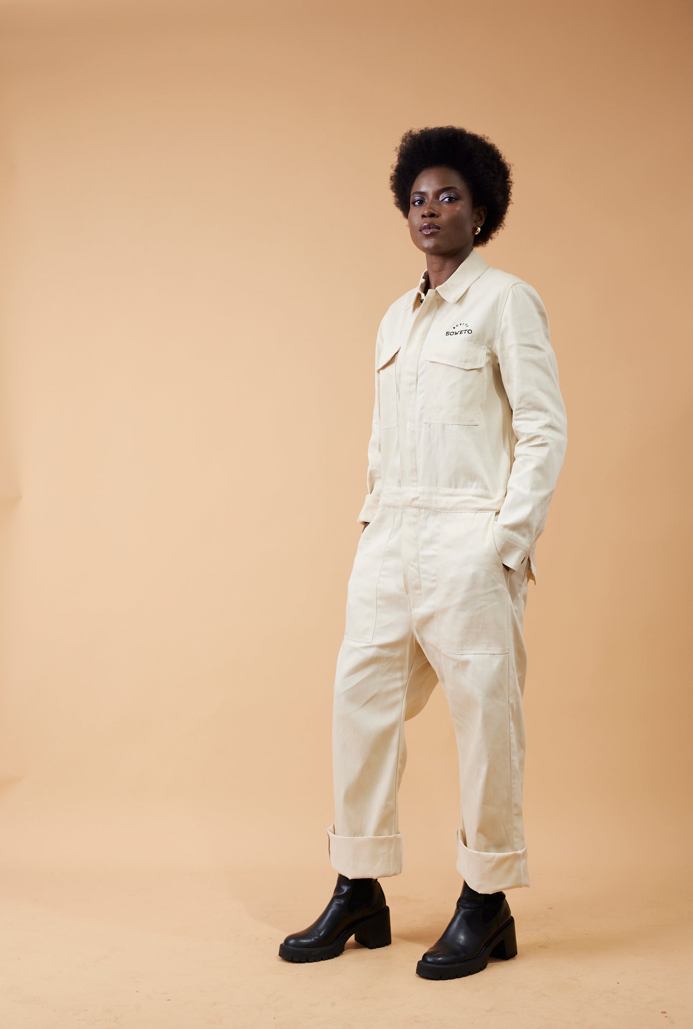 One Piece Boiler Suit  - Ivory