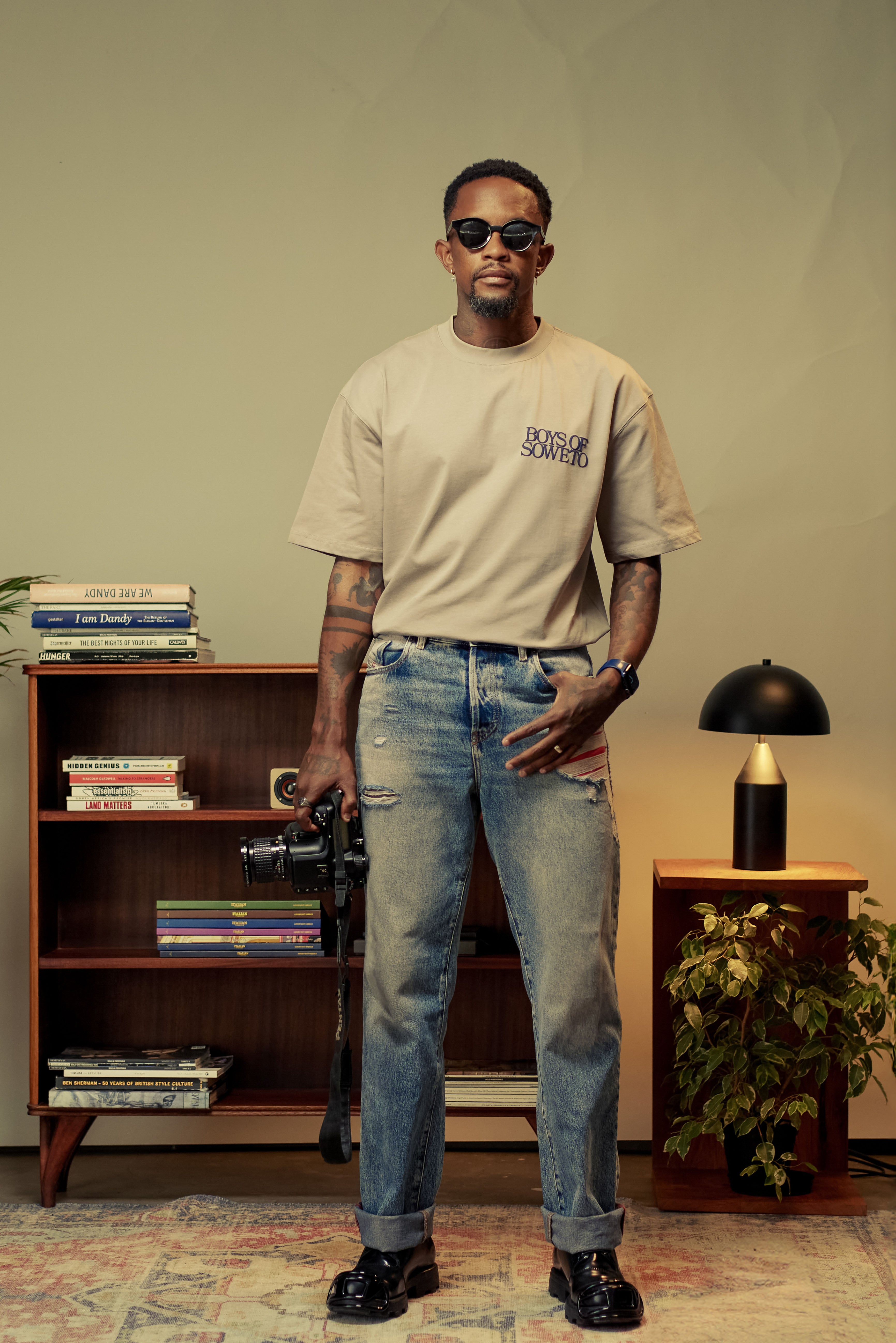 Puff Print T-shirt - Khakhi