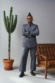 Denim BoS Logotype Double Breasted Suit - Blue