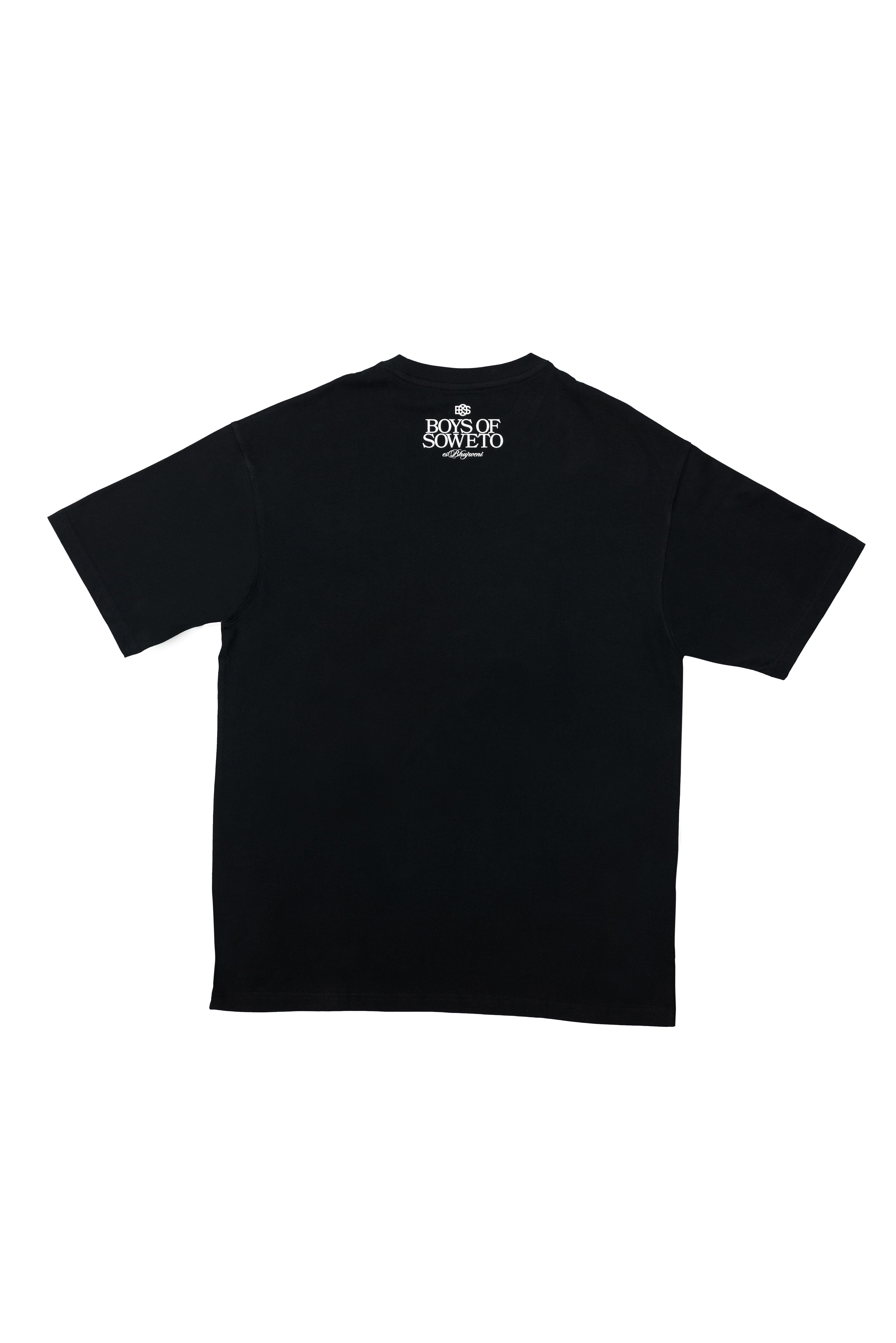 Embossed Patch T-Shirt - Black – Boys of Soweto