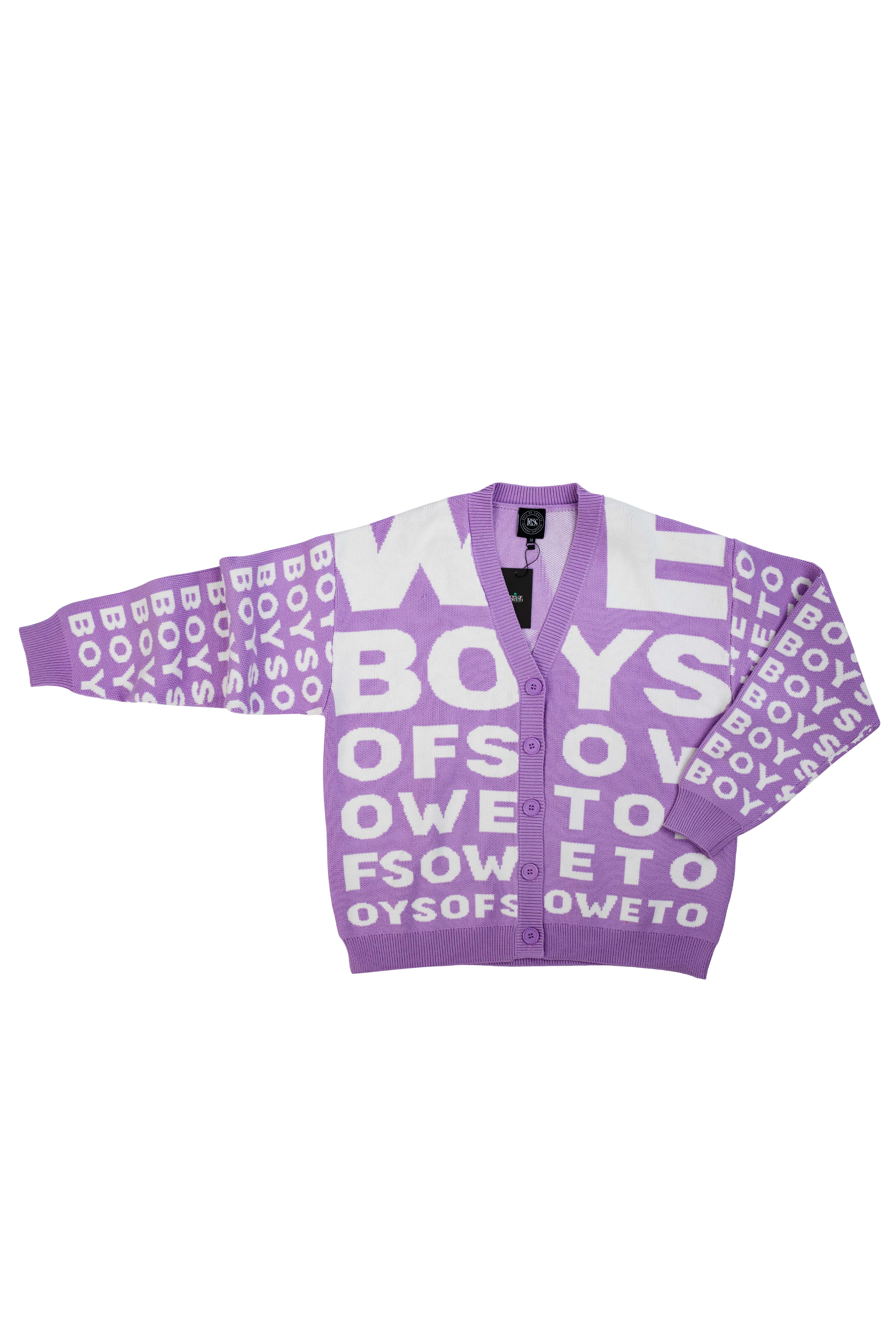 Chunky Eyetest Cardigan - Purple – Boys of Soweto