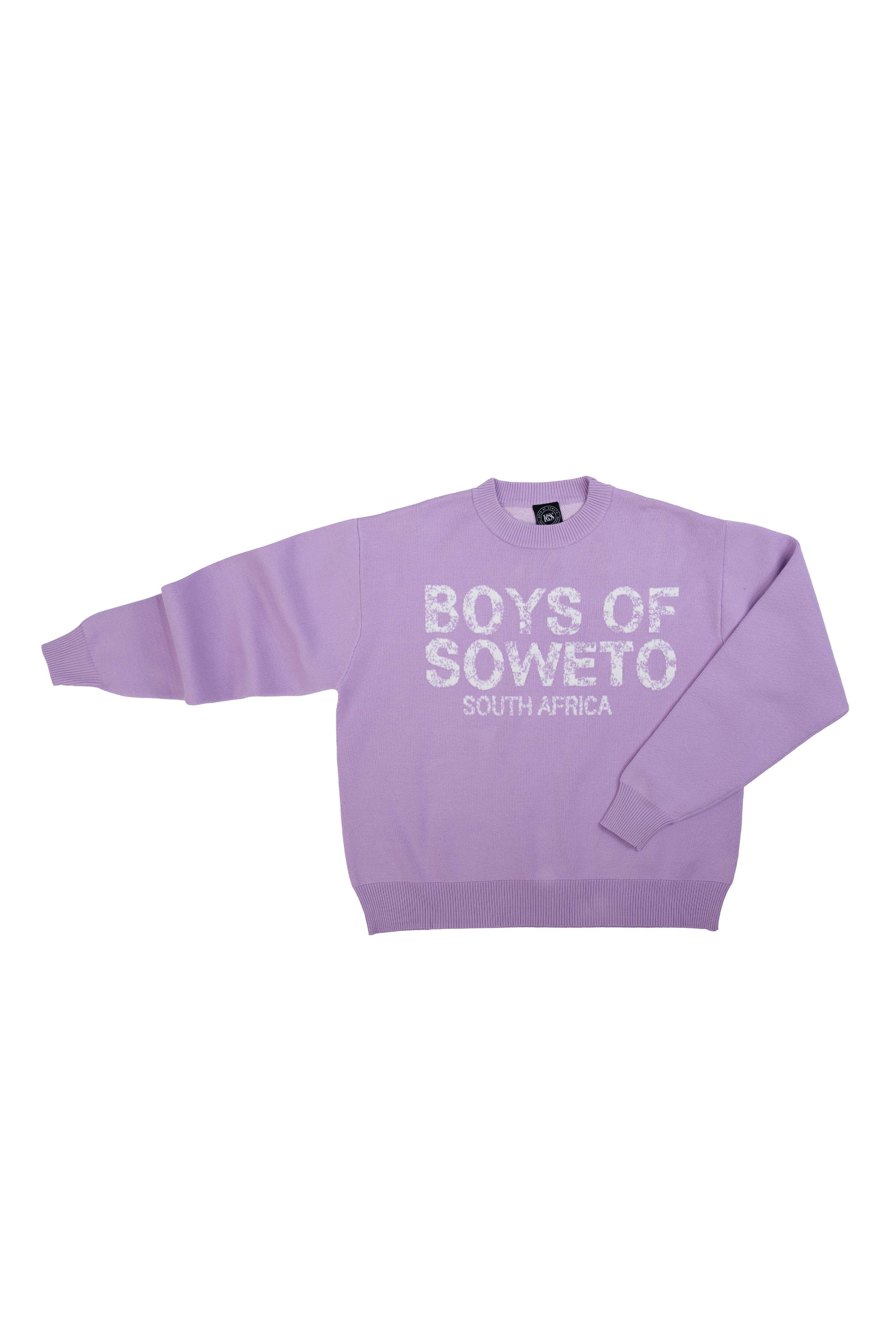 Chunky Crew Neck Sweater - Purple – Boys of Soweto