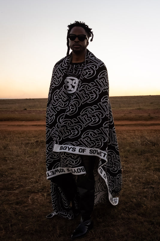 BOS Monogram Blanket - Beige