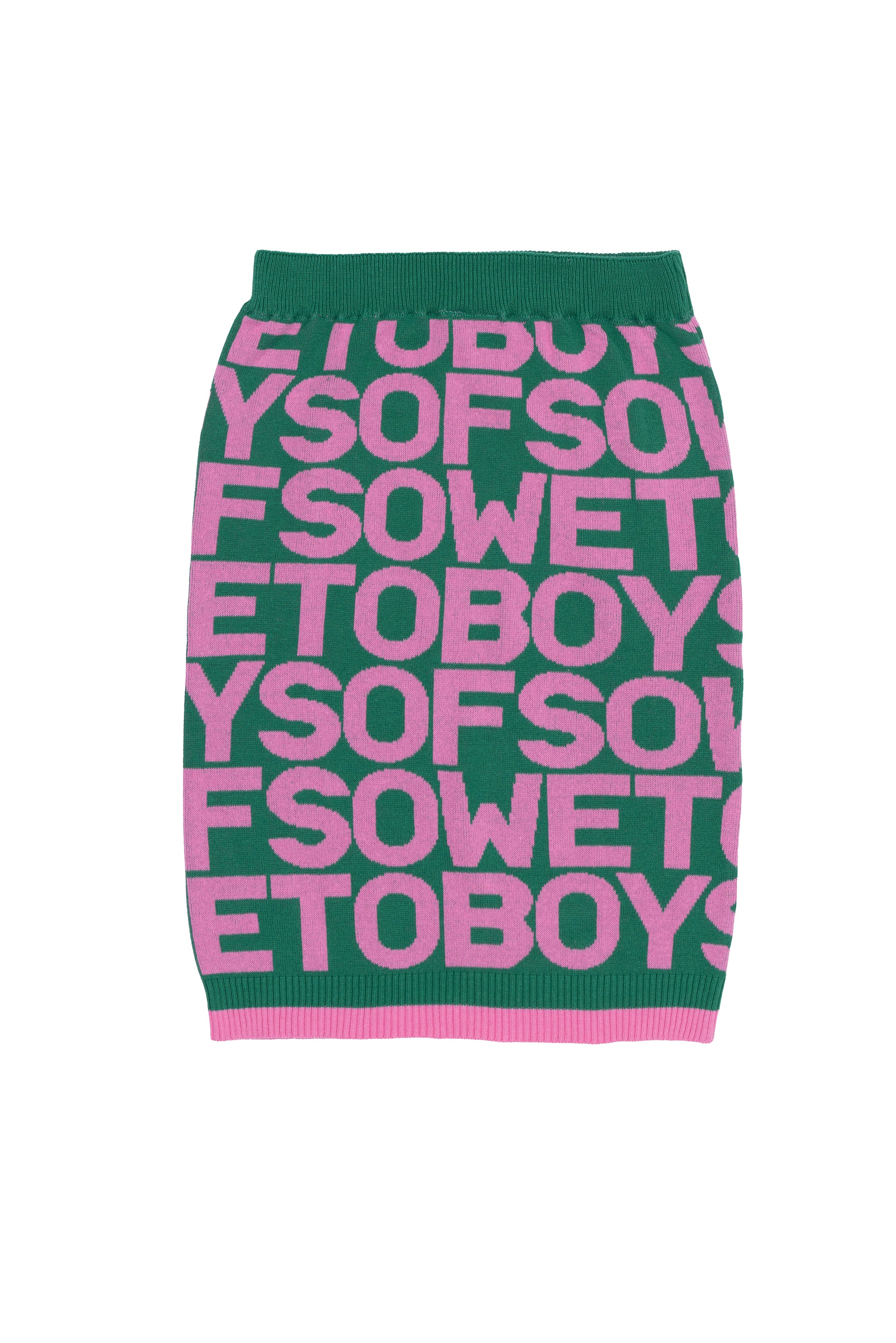 All-Over Print Short Skirt - Pink & Green