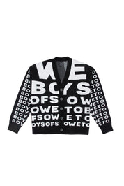 Chunky Eyetest Cardigan - Black
