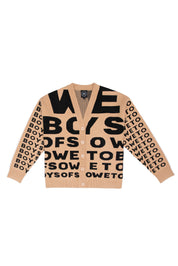 Chunky Eyetest  Cardigan - Beige