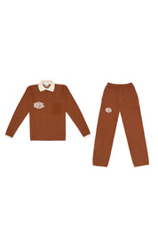 Retro Long Sleeve Golf Shirt - Bronze