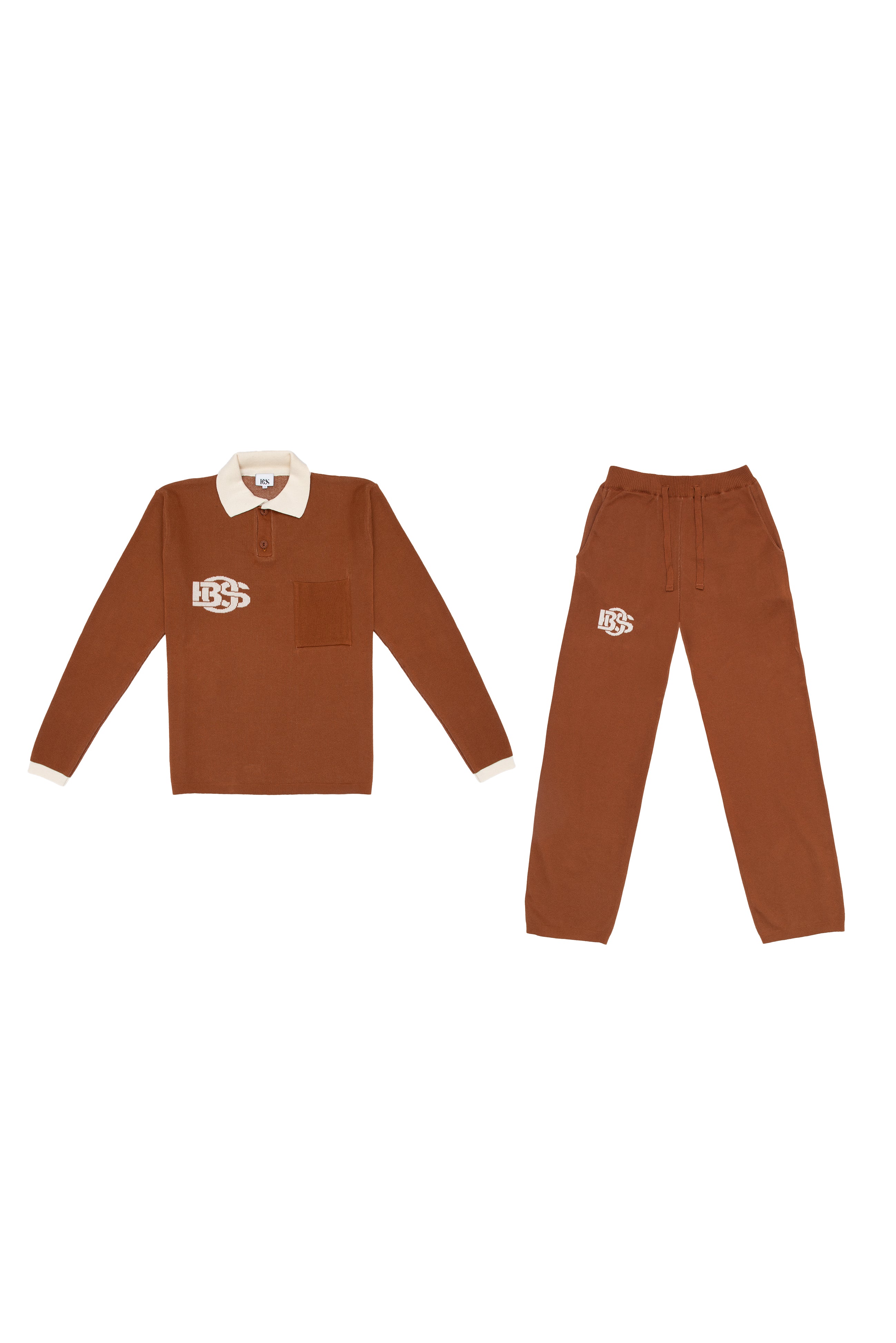 Retro Long Sleeve Golf Shirt - Bronze