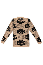 BOS Monogram Crewneck Jumper (Beige & Black)