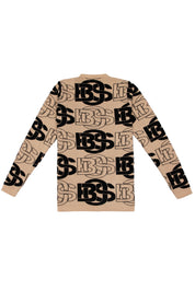 BOS Monogram Crewneck Jumper (Beige & Black)