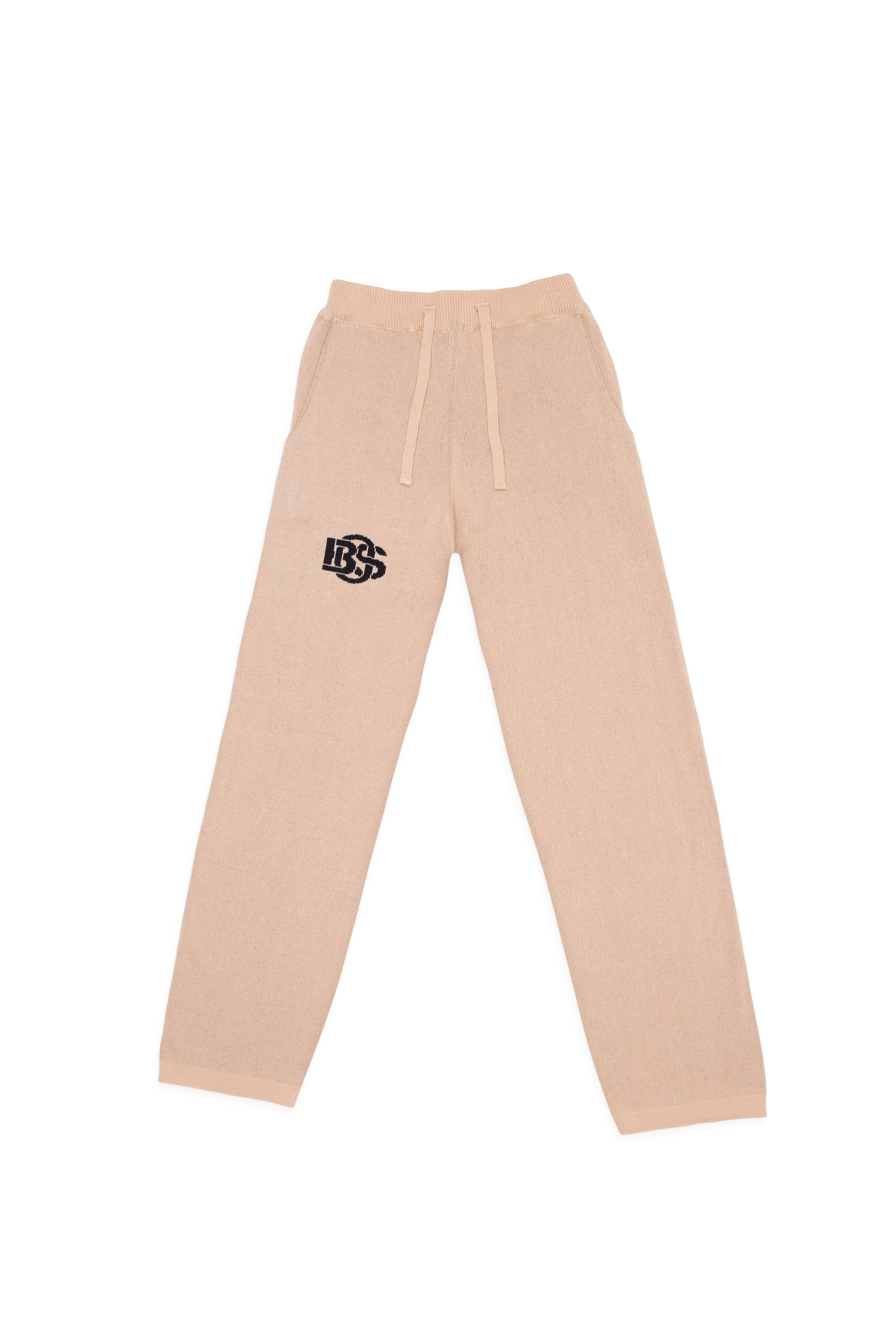 Relaxed-fit Knit Pants - Beige & Black