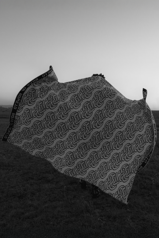 BOS Monogram Blanket - Beige