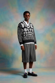 Eyetest V-neck Jumper - Black & White