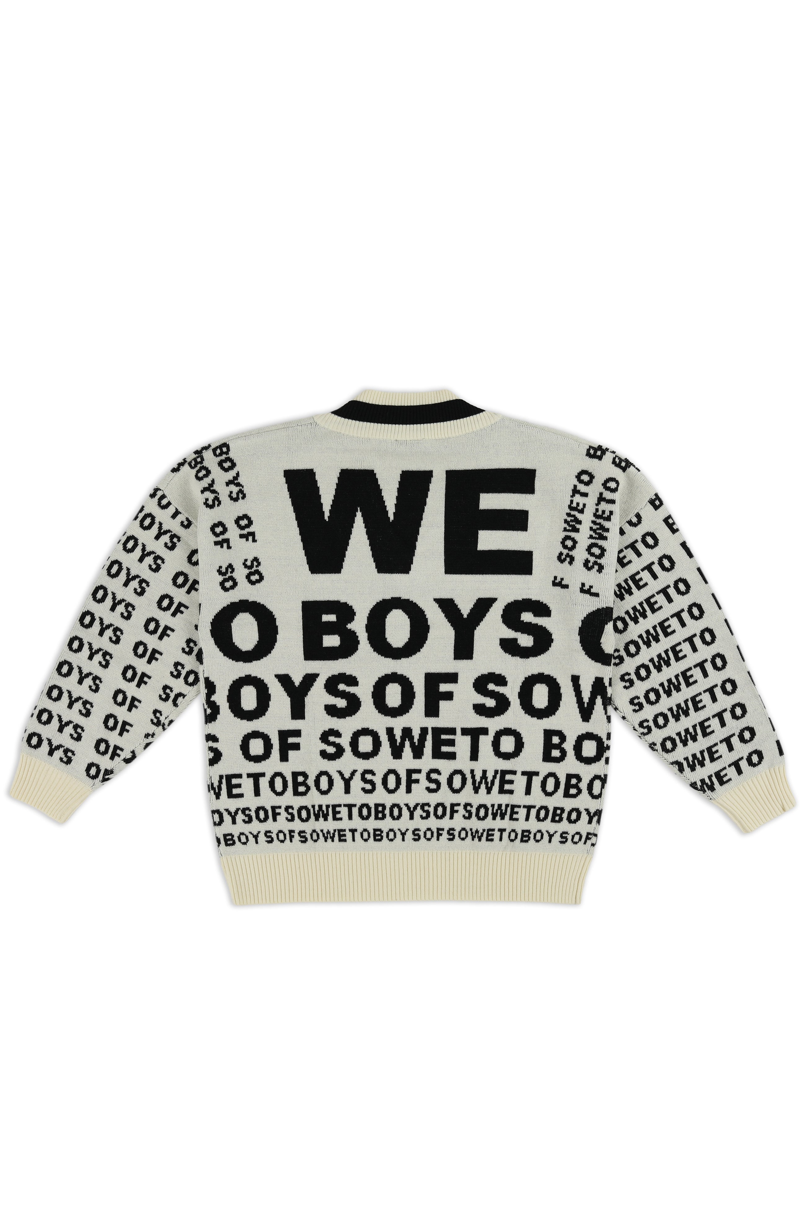 Eyetest V-neck Jumper - White & Black