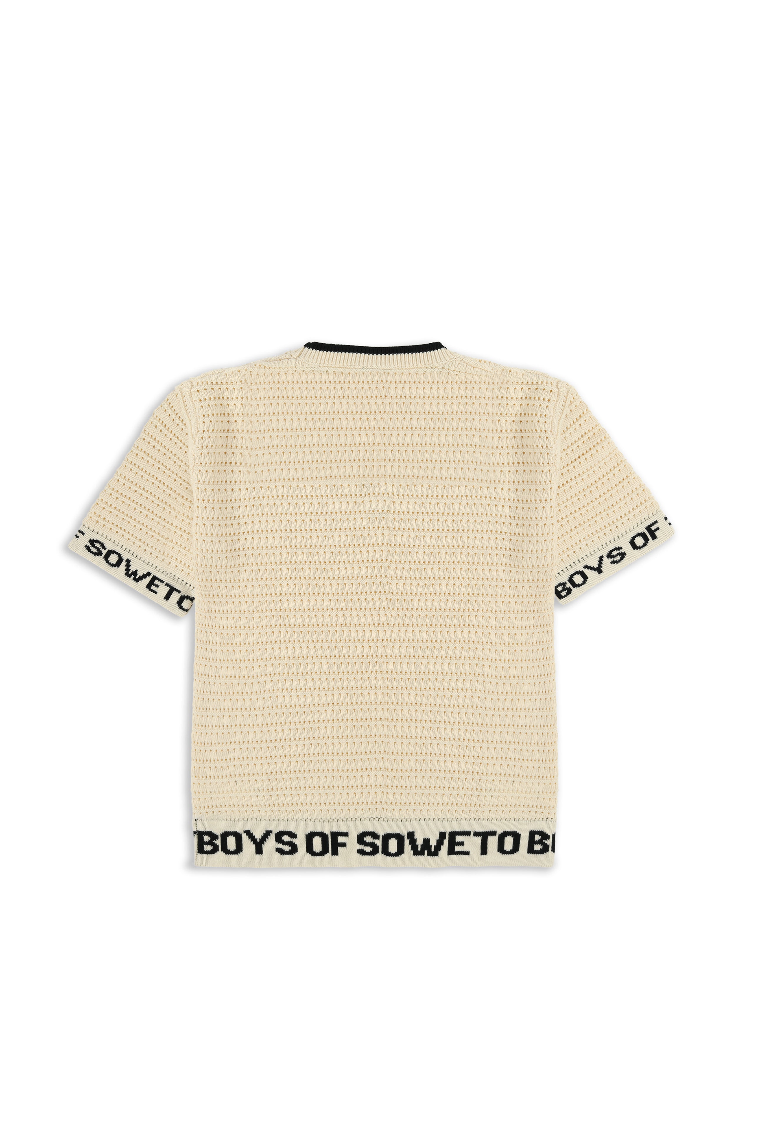 Crochet Crew Neck Top - Ecru