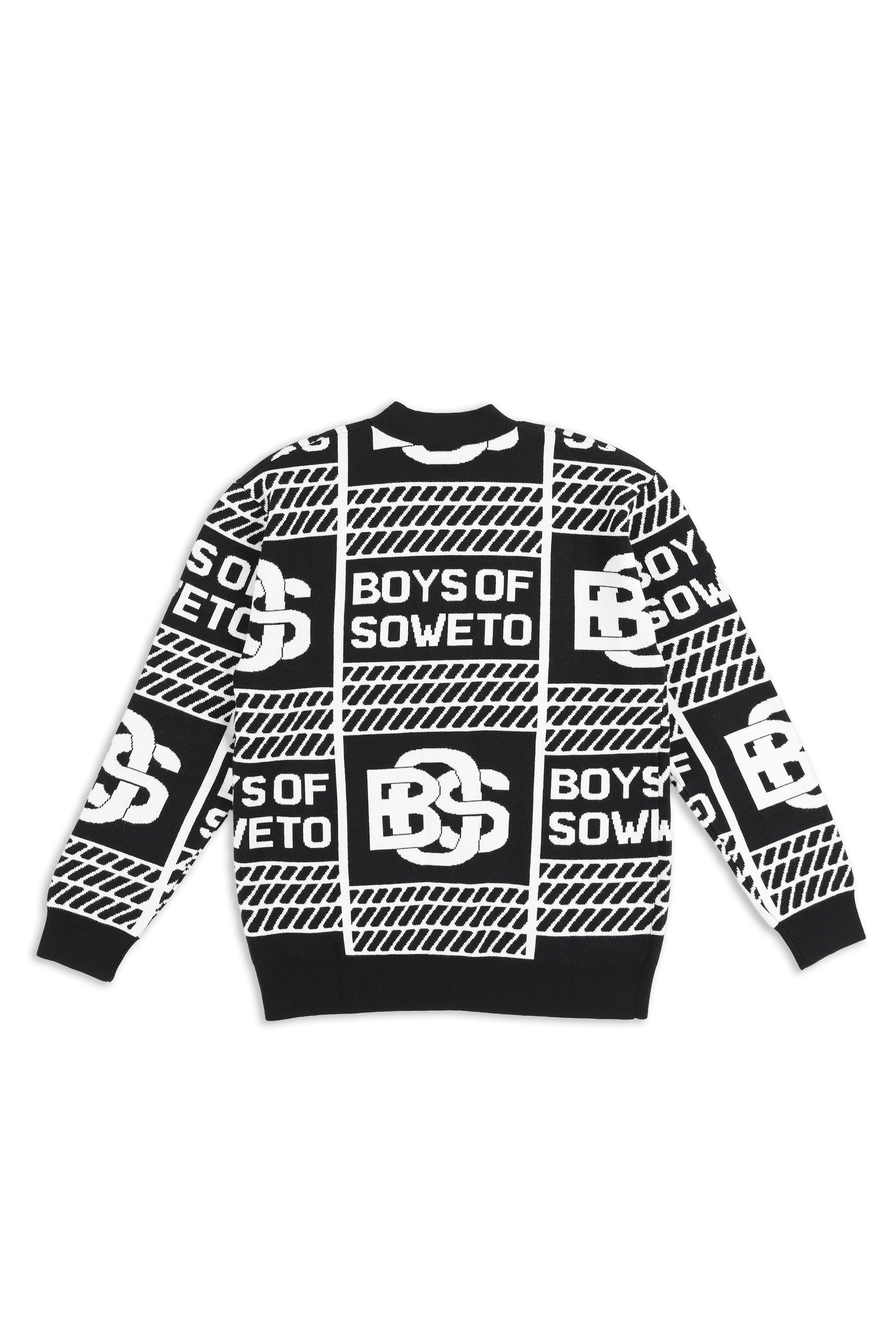 BOS Pattern Cardigan - Black & White
