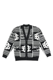 BOS Pattern Cardigan - Black & White