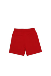 Retro Knit Shorts - Red & Ecru