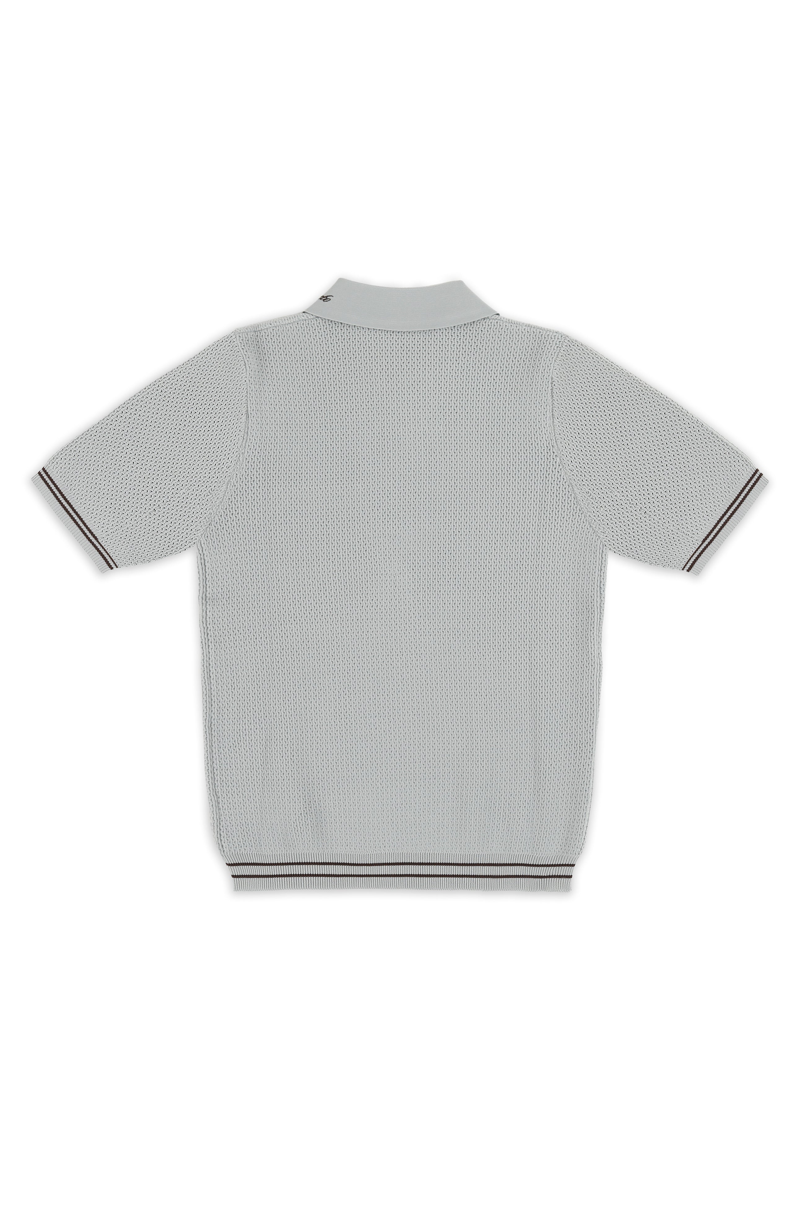 Jecquard Retro Golf T-shirt - Grey