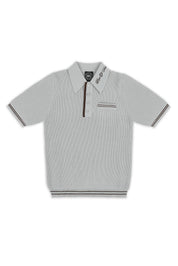 Jecquard Retro Golf T-shirt - Grey