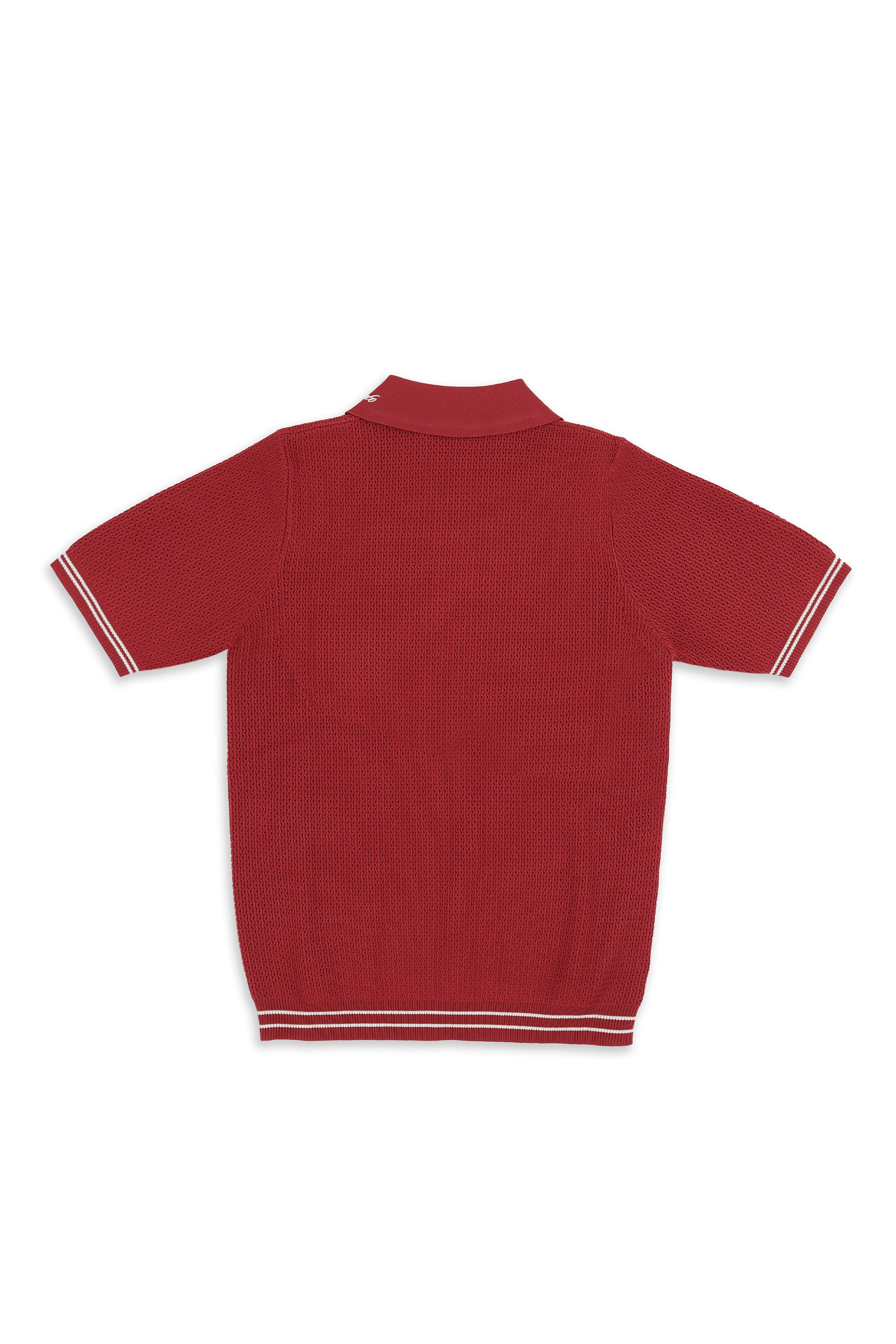 Jecquard Retro Golf T-shirt - Red