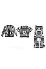 LDS BOS Pattern Crewneck Top - Black & White