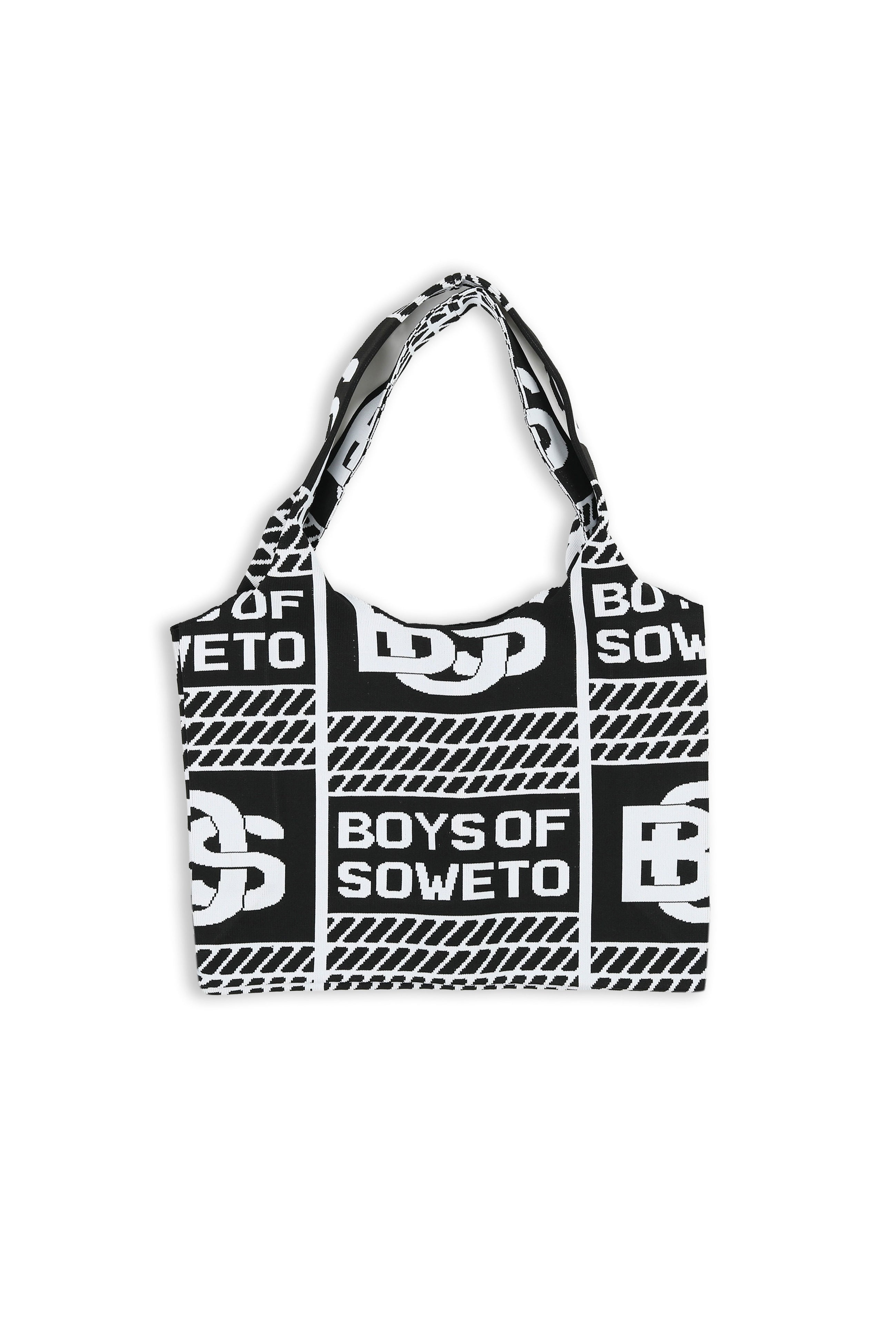 BOS Pattern Handbag - Black & White