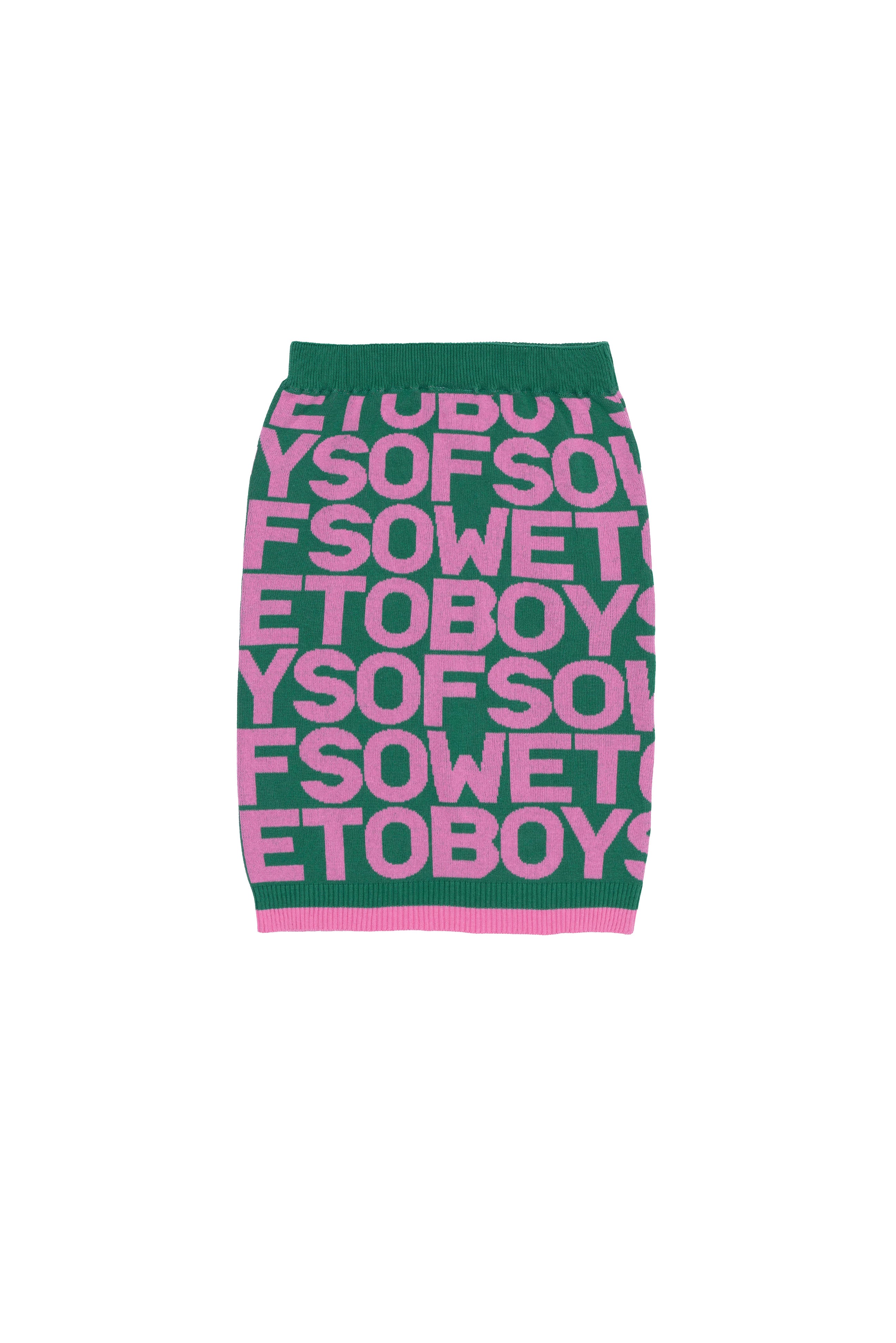 All-Over Print Short Skirt - Pink & Green