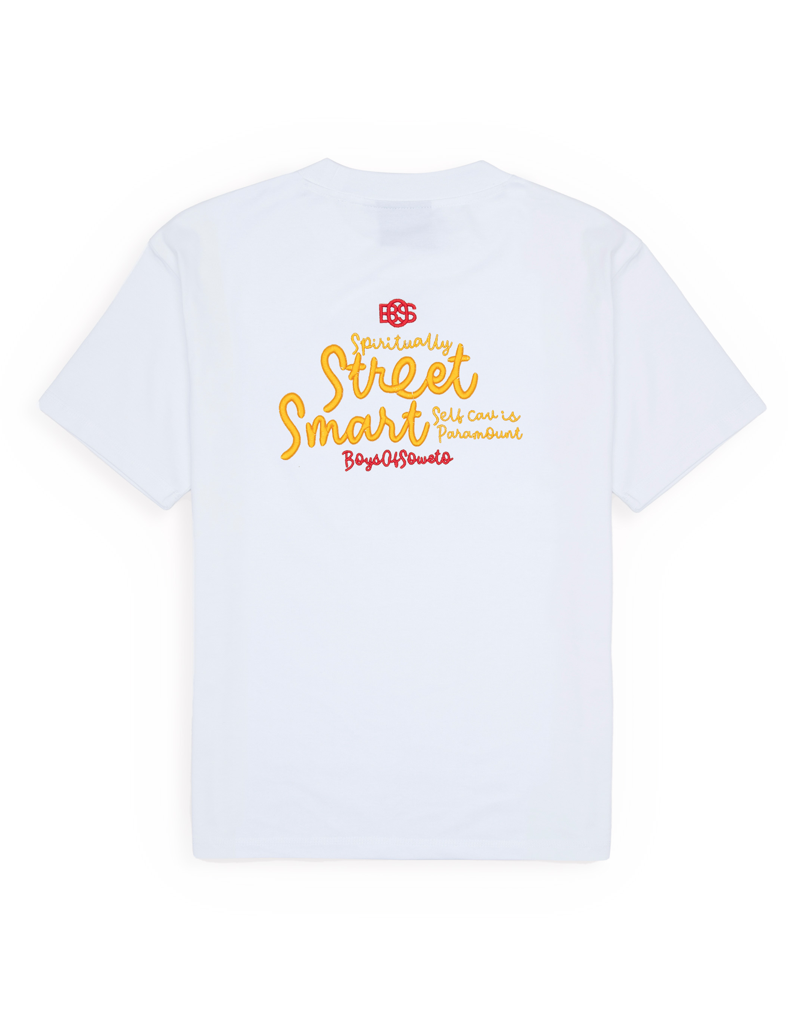 White Spiritually Street Smart oversized T-shirt, back view
