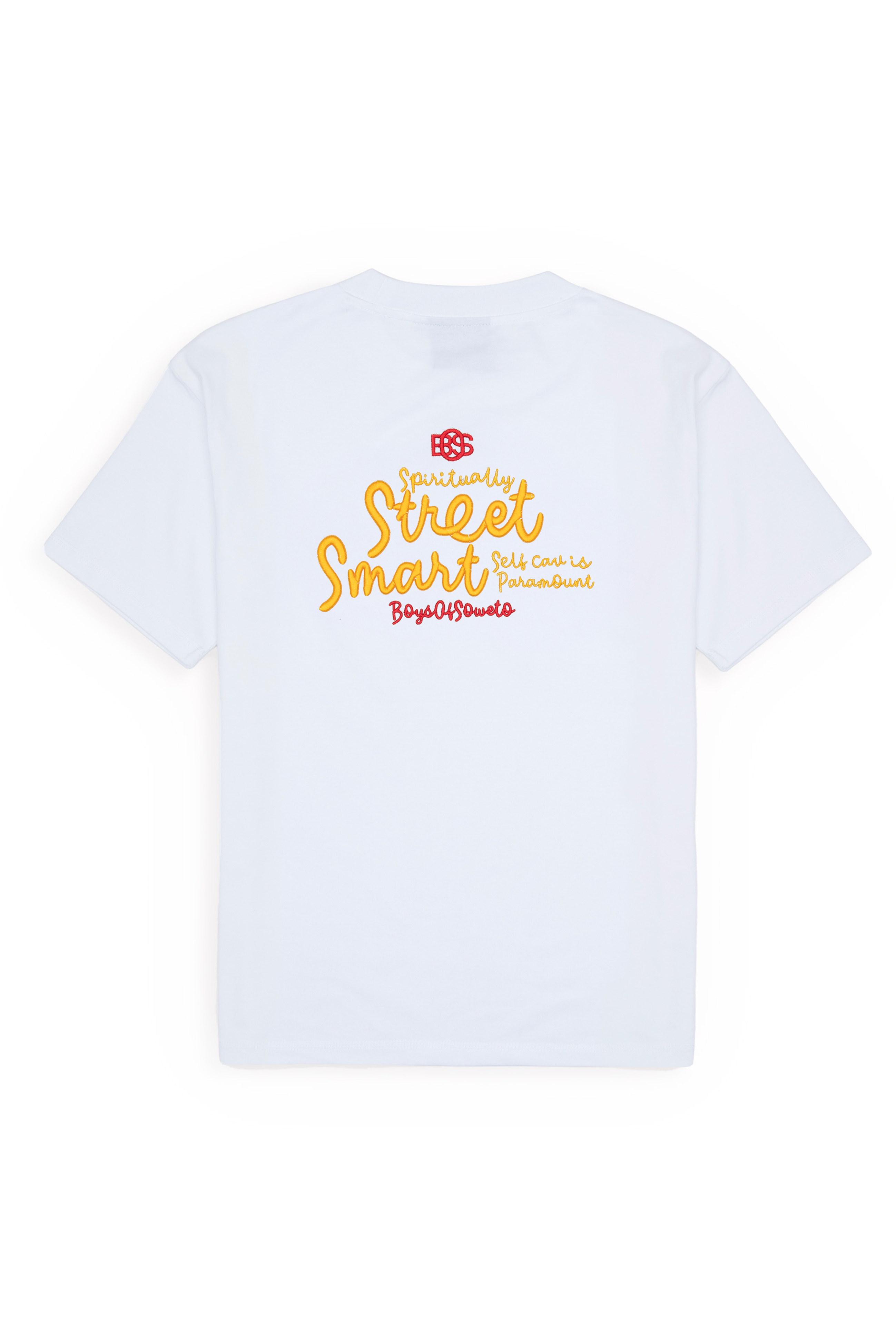 White Spiritually Street Smart oversized T-shirt, back view