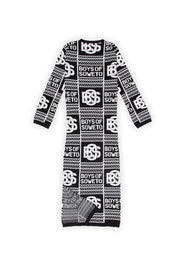 BOS Longsleeve Print Dress - Black & White