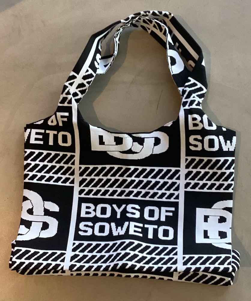 BOS Pattern Handbag - Black & White