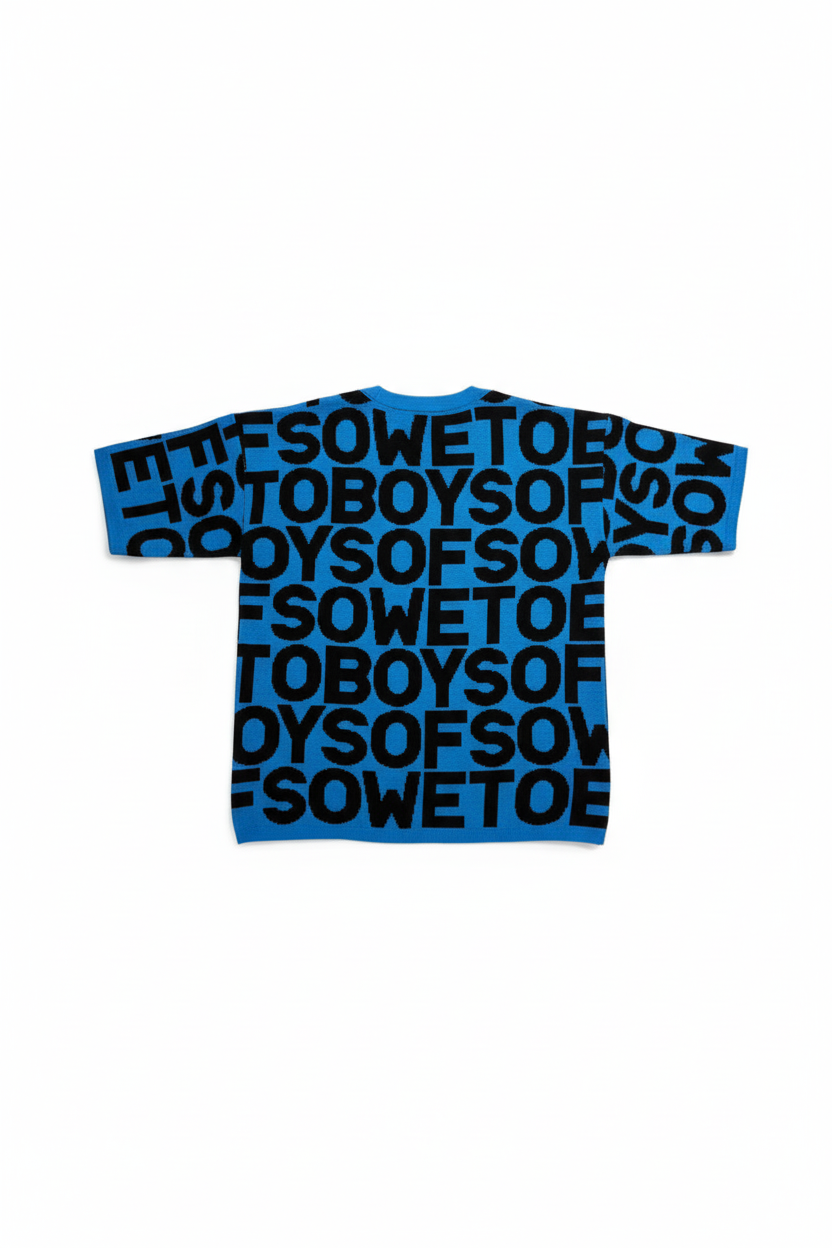 Blue and Black T-Shirt Back