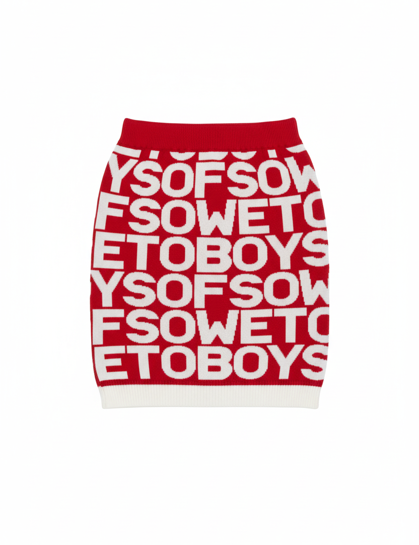 Red and White Skirt - Professional