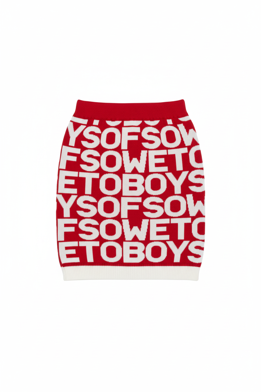 Red and White Skirt - Professional